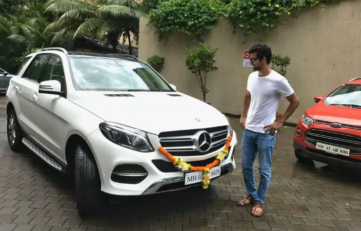 Vicky Kaushal with his Mercedes-Benz GLC