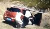 Video: Family jumps out of the car as it rolls down a cliff